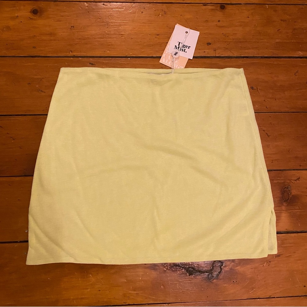 Tiger Mist Neon Green Mini Skirt